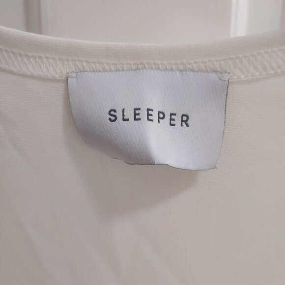 Sleeper The Weekend Chic Feather White Long Sleeve Square Neck Set - Picture 3 of 11
